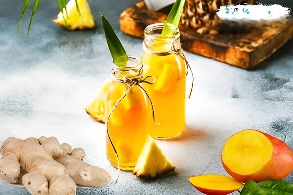 detox giảm mỡ bụng xoài , gừng