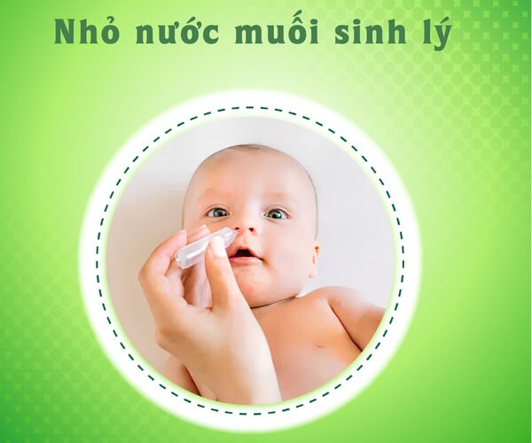 Sử dụng muối sinh lý để nhỏ mũi